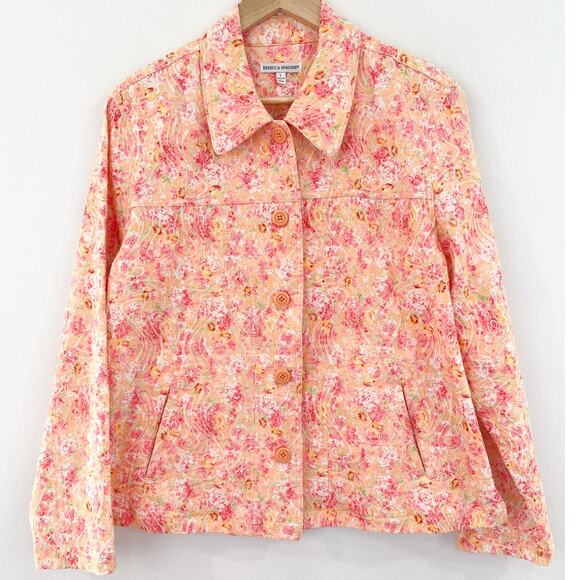 Rebecca Malone Women's Colorful Embroidered Lightweight Cotton Jacket Large - Picture 1 of 5